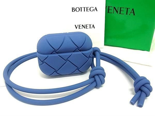 Bottega Veneta Intrecciato Rubber Airpods Case Ipod Case Blue Ax7006