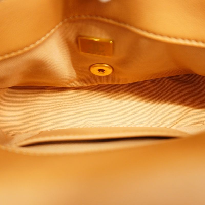 Chanel Handbag Matelasse Lambskin Beige Gold Hardware 2way Bag Ladies