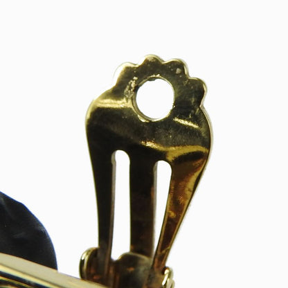 Hermes Earring Emile Metal Cloisonne Multicolor Gold Navy Blue Lion Accessory