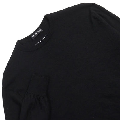 Balenciaga 524992 99% Virgin Wool Logo Embroidery Crew Neck Light Hand Knit