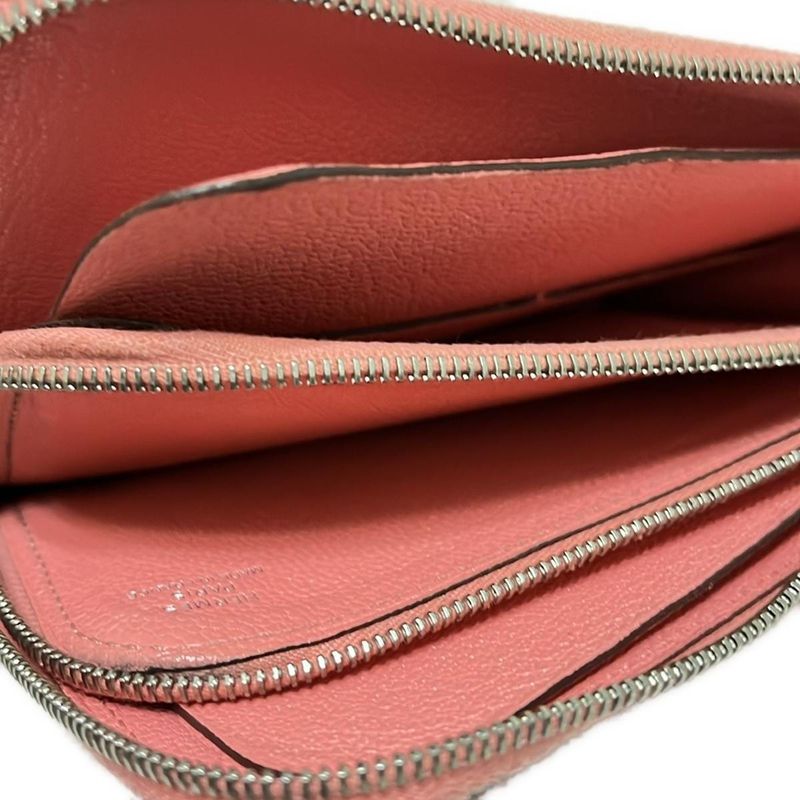 Hermes Wallet Remix Combine Pink Silver Hardware /L Zipper