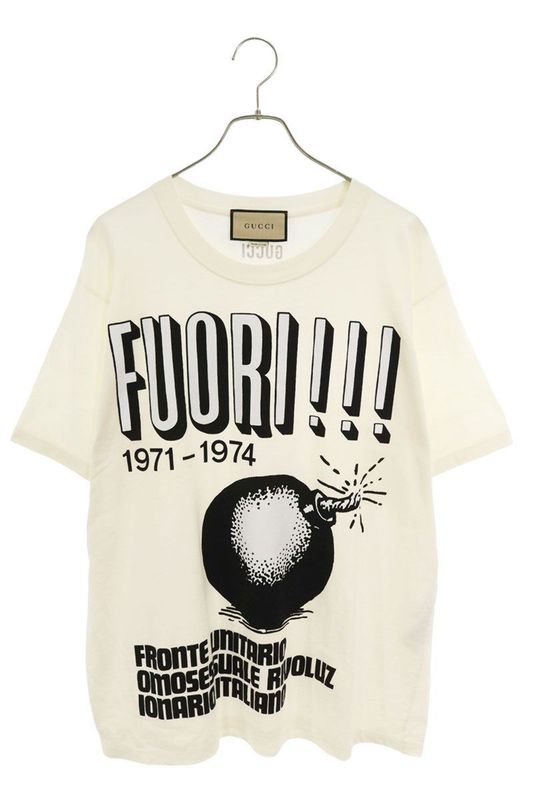 Gucci 616036 Xjffo Front Print T-shirt Men's L
