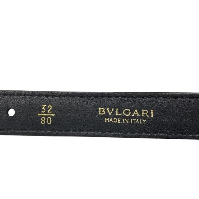 Bvlgari Bulgari Monete Belt Accessories Ancient Coin Motif Small Leather Black