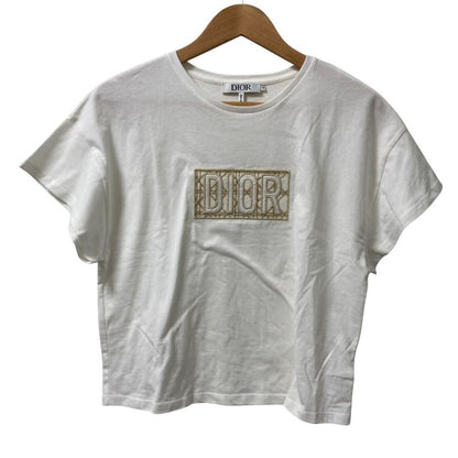 Dior Logo Cannage Embroidery Cotton Short Sleeve T-Shirt Kids Size 12 White