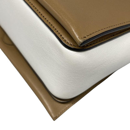 Celine Shoulder Bag Frame Medium Beige And Brown Leather