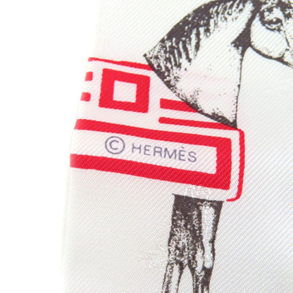 Hermes Garde Robe Pop Garde Robe Pop 100% Silk Blanc/multi Colore Twillie Scarf