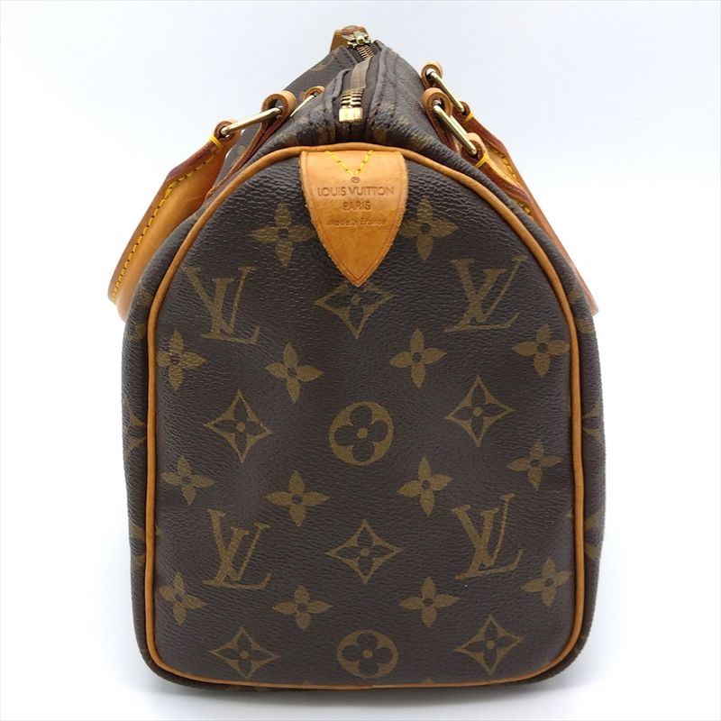 Louis Vuitton Speedy 25 Handbag Monogram Canvas M41109 Brown Th0997 Mini Boston
