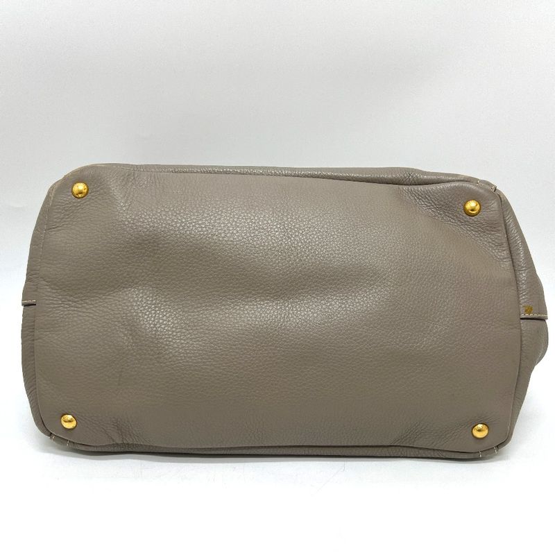 Prada Tote Bag Logo Canapa Bn1872 Leather Gray