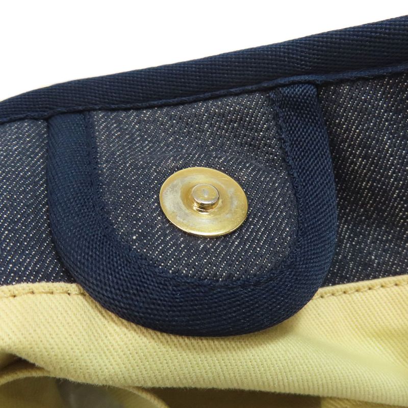 Chanel Deauville Gold Hardware Tote Bag Denim Women's