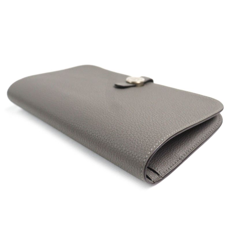 Hermes Dogon GM Duo Grimayer Silver Hardware Serie Button Togo Long Wallet
