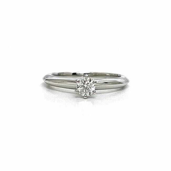 Tiffany & Co Ring Solitaire Diamond Ring JP6 Pt950