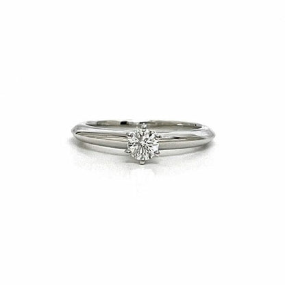 Tiffany & Co Ring Solitaire Diamond Ring JP6 Pt950