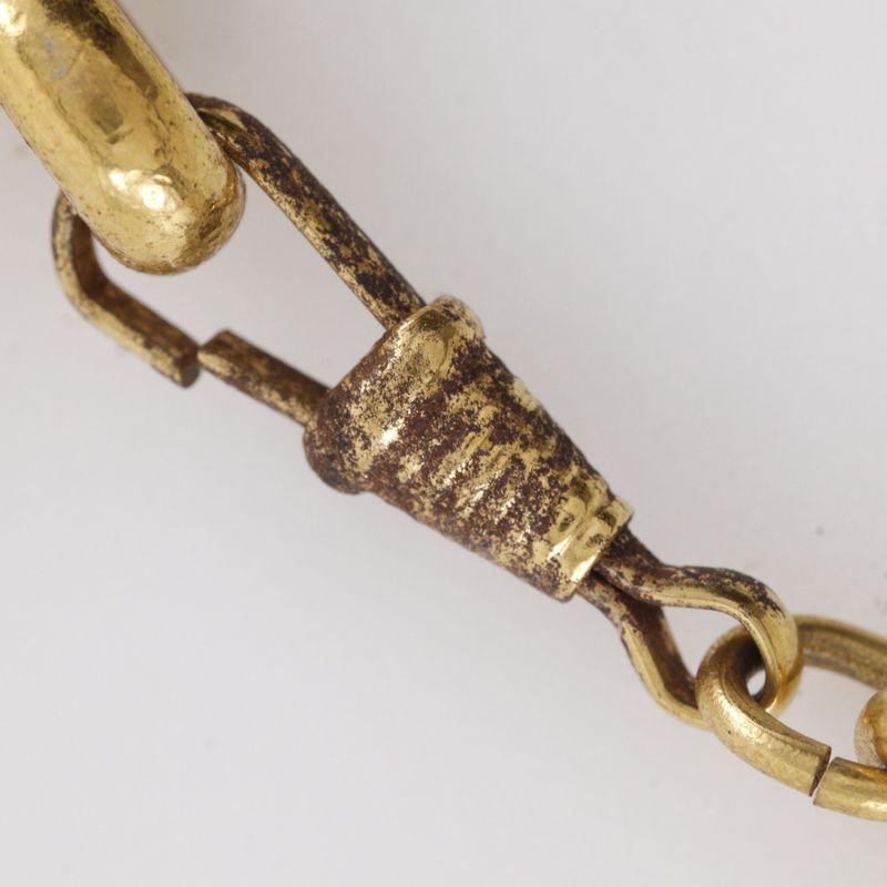 Chanel Coco Mark Vintage Matelasse Gold Plated Ladies 163.3g Necklace