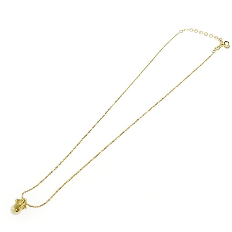 Christian Dior GP Rhinestone Faux Pearl Necklace Gold 409127 Necklace