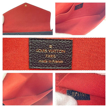 Louis Vuitton M64099 Monogram Empreinte PVC Pochette Felicie Marine Rouge