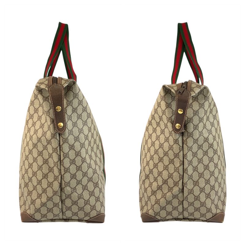 Gucci Vintage Sherry Line GG Supreme Canvas Boston Bag Shoulder Bag Ladies