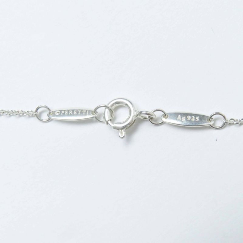 Tiffany & Co Colored Visor Yard Necklace Sv925 Aquamarine Silver