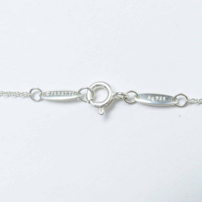 Tiffany & Co Colored Visor Yard Necklace Sv925 Aquamarine Silver