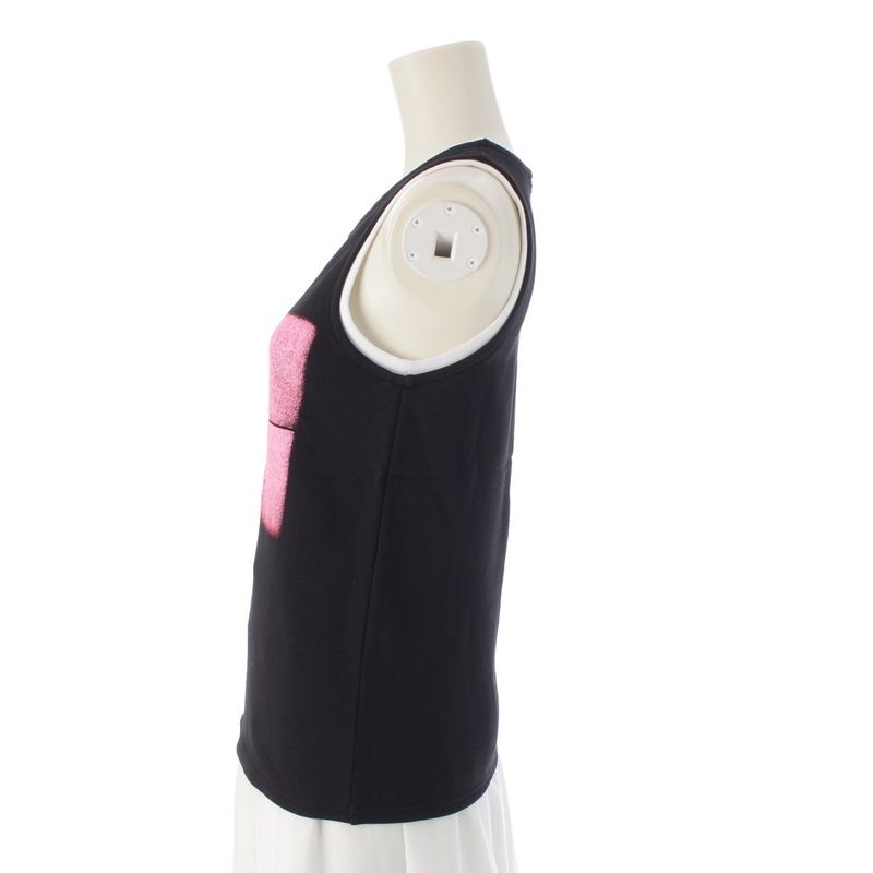 Chanel Cotton No5 Tank Top Sleeveless Top P70680 Black 34