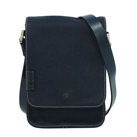 Authentic Fendi Canvas Shoulder Bag Pochette Navy 16071 Bag Pre-owned [follow-up