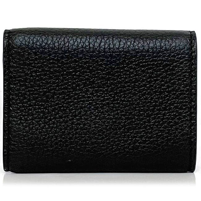 Gucci Trifold Wallet Black 736151 2067 Unused Excellent Condition Leather