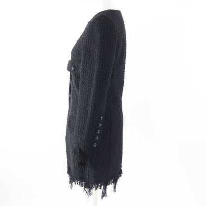 CHANEL 22C P71826 Runway Wear Rhinestone Coco Button Iridescent Tweed Coat