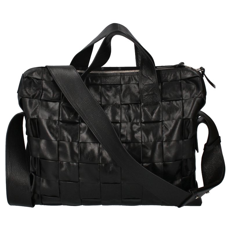 Bottega Veneta Maxi 2-Way Briefcase 629072 Intrecciato Men's Briefcase Black