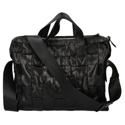 Bottega Veneta Maxi 2-Way Briefcase 629072 Intrecciato Men's Briefcase Black