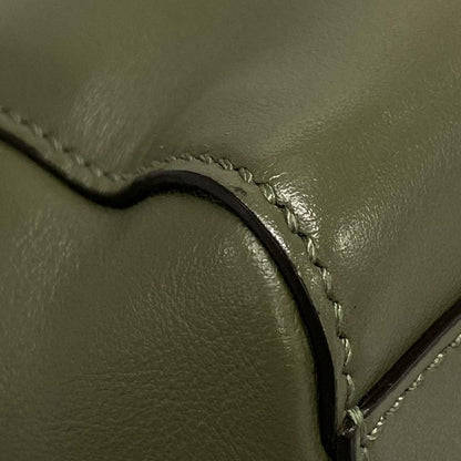 Fendi Handbag Mini Peekaboo Pocket 8bn311 Khaki Leather