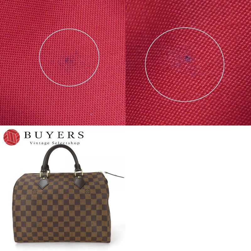 Louis Vuitton Handbag Speedy 30 N41531 Damier Brown Gold Hardware Old Shape