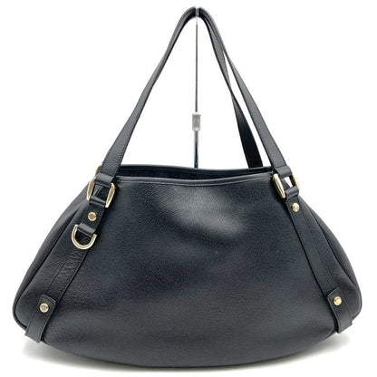 Gucci 130736 Shoulder Bag Tote Bag Leather None Land Black Ladies Men Fashion