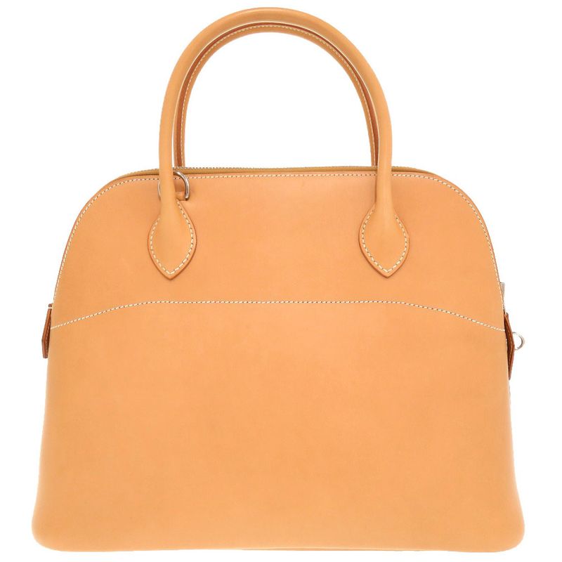 Hermes Bolide 31 Vaux Chamonix Natural Silver Hardware □K Engraved Handbag