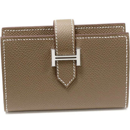Hermes Compact Wallet With Coin Purse Coin Case Bearn With Card Case Mini Epson