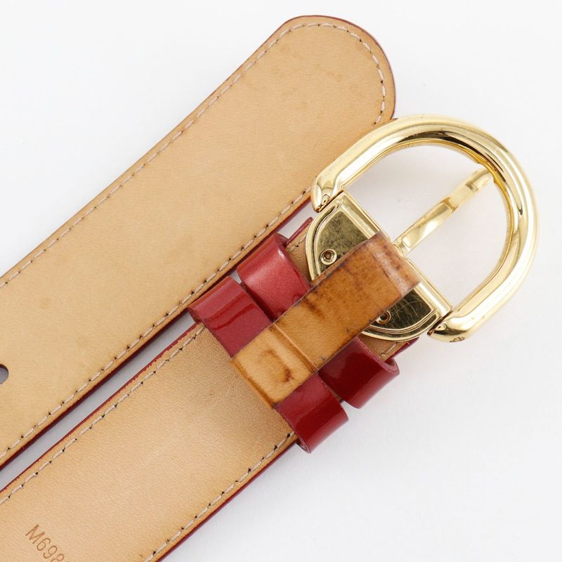 Louis Vuitton Santure M6980 Monogram Vernis Pomme D'amour Red Ca4181 Ladies Belt