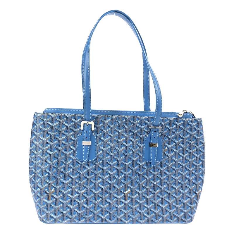 Goyard - Sac Marie Galante Marie Galante GM PVC Coded Canvas Tote Bag - Blue -