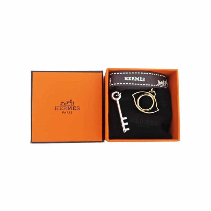 Hermes Curiosity Charm Set Of 2 Gold Color Silver Color Pendant Top Eye