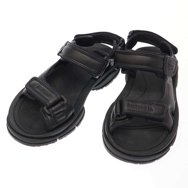 Balenciaga Tourist Faye Cles Zaar Sandal 738613 Black 39