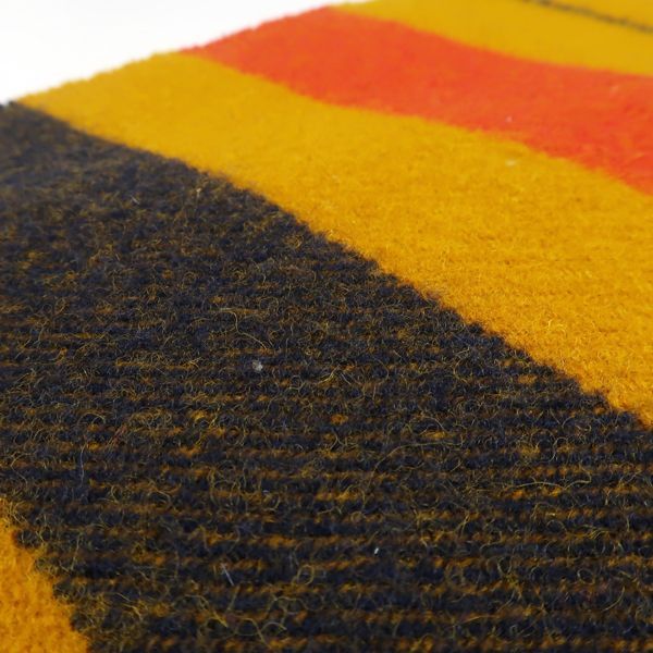 Hermes Cabas Wool Muffler Striped Mustard Yellow Hermes