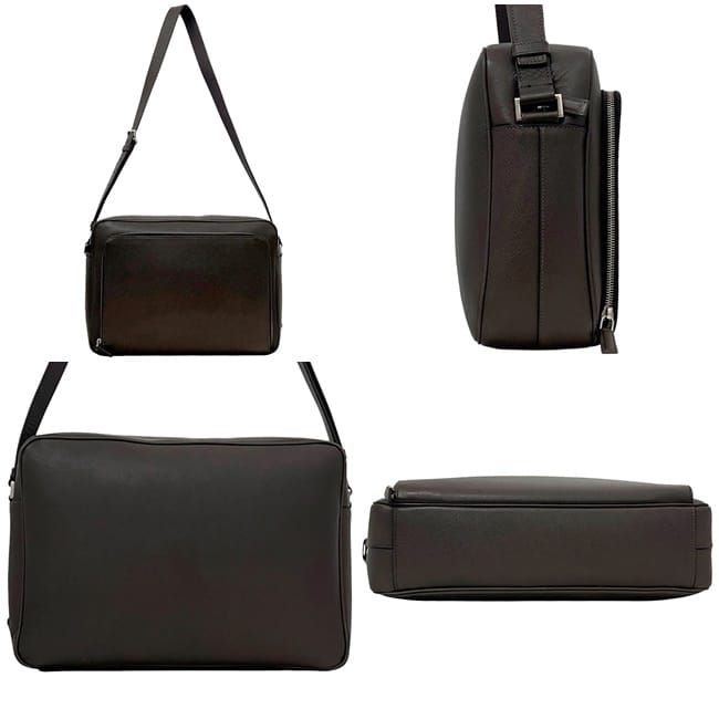 Prada Messenger Bag Brown Shoulder Bag Excellent Condition Saffiano