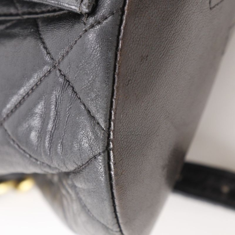 Chanel Matelasse Vintage Lambskin Black Women's Backpack/daypack