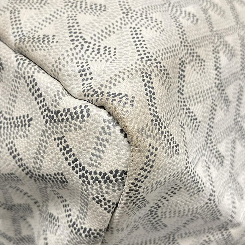 Goyard Tote Bag Saint Louis PM White Leather