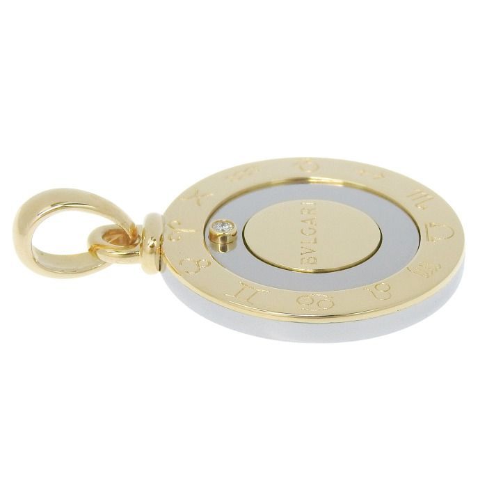Bvlgari Bulgari Horoscope Leo Diamond Pendant Top 18K Yellow Gold SS 750 Yellow