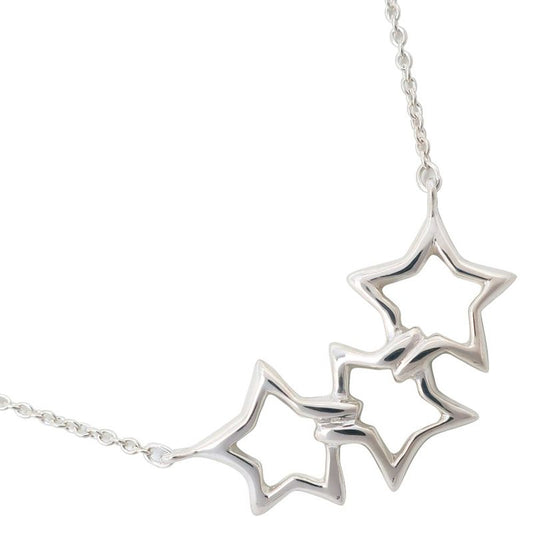 Tiffany & Co Triple Star 925 Silver Ladies 2.5g Necklace