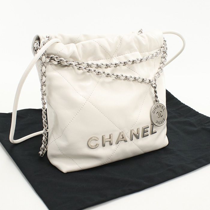 Chanel 2WAY Chain Chanel 22 As3980 Crossbody Shoulder Bag Calf Pukekje8 Women's