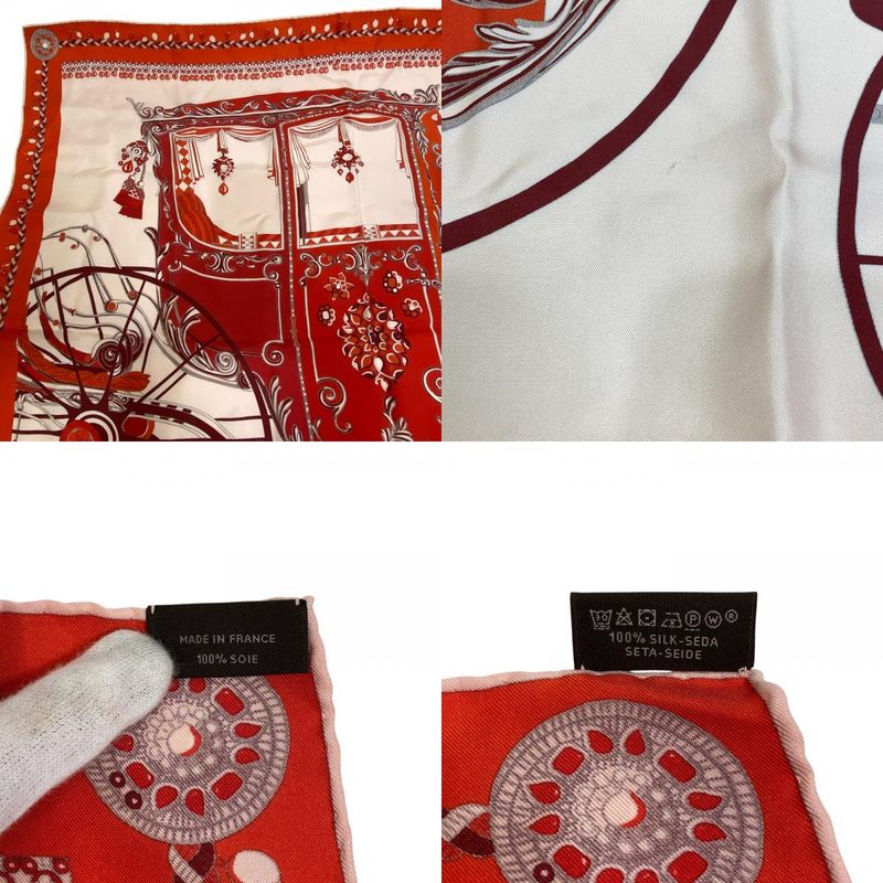 Hermes Carre 90 Coupe DE GALA Scarf Bag Brand Bag Handle Cover Ribbon High Gift
