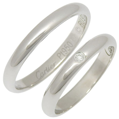 Cartier Wedding Ring Pair Set Of 2 1P Diamond B4057748 Pt950platinum Unisex G