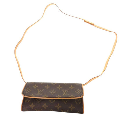 Louis Vuitton Pochette Twin PM Monogram M51854 Brown Shoulder Bag LV 1056 Louis