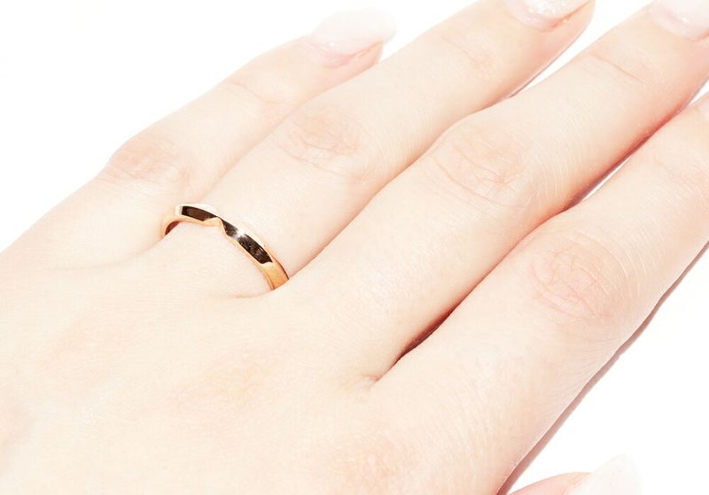 Tiffany & Co Ring 18K Pink Gold Nesting Narrow Band Ring