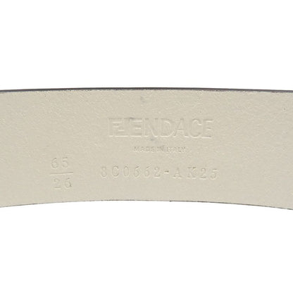 Fendace Fendi Versace 8c0662 Leather Metal White Gold Belt 1891 Fendace