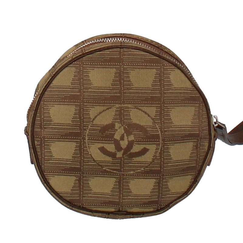 Chanel New Travel Line Hand Pouch A17682 Nylon Ladies Other Bag Khaki Brown
